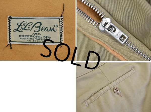 画像3: 70's【USA製】デッドストック【ビンテージ】【筆記体】【L.L.bean】ＬＬビーン 【裏地付き】【チノパンツ】【Ｗ32程度】  (3)
