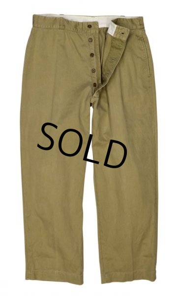 画像2: 【50's】【ビンテージ】U.S.ARMY 米軍【チノパンツ】【チノパン】【36ｘ31】  (2)