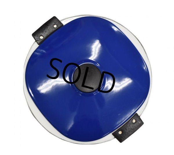 画像4: レア‼【北欧】【キャサリンホルム】【ブルー】スクエア【ダッチオーブン】ホーロー【両手鍋】【29cm】 (4)