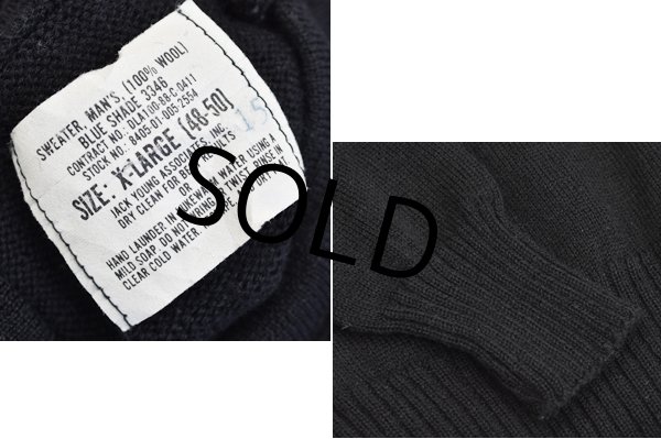画像2: 80's【米軍実物】【ビンテージ】【U.S.NAVY】【ハイネックセーター】【モックネックセーター】【サイズXL】  (2)