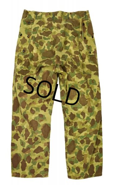 画像4: 40's【ビンテージ】【米軍実物】【USMC】【P-1944】【2nd type】【ダックハンターカモパンツ】【フロッグスキン】【HBTパンツ】【W32】  (4)