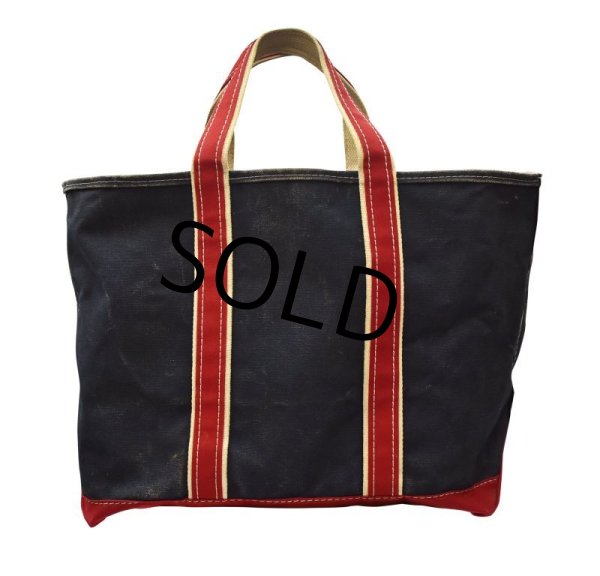 画像3: 80's ビンテージ【USA製】LLビーン【L.L.bean】デラックストートバッグ 紺×赤×白/  (3)