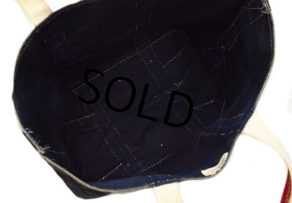 画像5: 80's ビンテージ【USA製】LLビーン【L.L.bean】デラックストートバッグ 紺×赤×白/  (5)