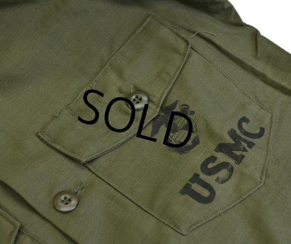 画像6: ほぼ未使用!!【70's】【米軍実物】【ビンテージ】【USMC】【OG107】【ユーティリティシャツ】【14 1/2-33】  (6)