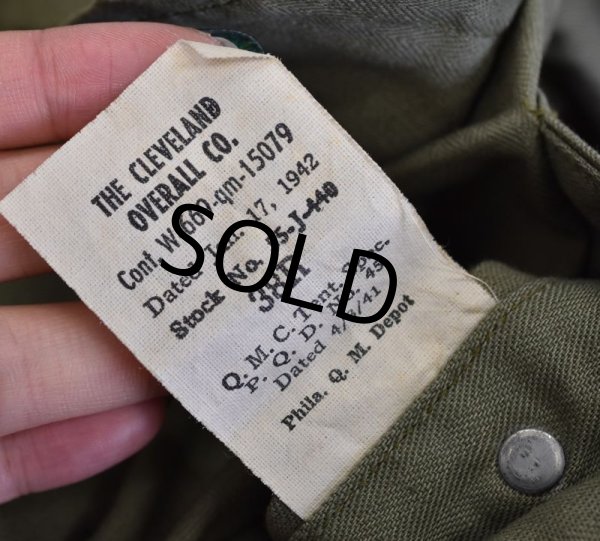 画像2: 【デッドストック】40's【ビンテージ】【米軍実物】U.S.ARMY【M-42】M41 M42 HBTジャケット【38R】  (2)