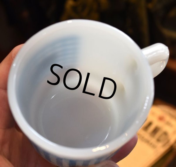 画像5: 【Fire King】【ファイヤーキング】【青】【タータンチェック】【スタッキング】【マグカップ】  (5)