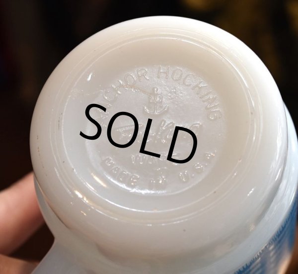 画像3: 【Fire King】【ファイヤーキング】【青】【タータンチェック】【スタッキング】【マグカップ】  (3)