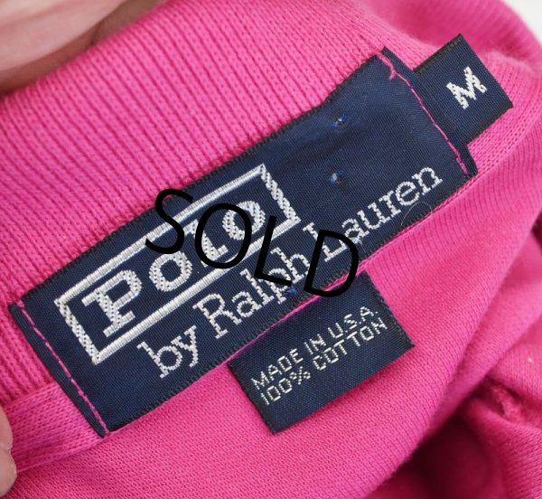 画像2: 【ラルフローレン】 【POLO ralph lauren】【ピンク】【無地】【ポロシャツ】 【サイズＭ】   (2)