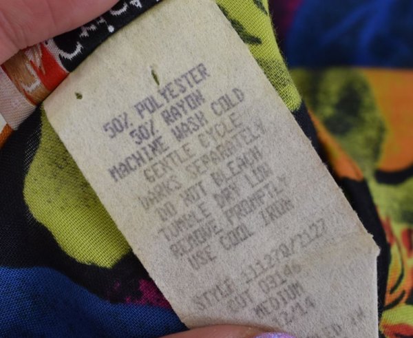 画像5: 【CRISTIN STEVENS】【ポケット付き】【花柄】【カットソー】【レディース古着】【サイズM】  (5)