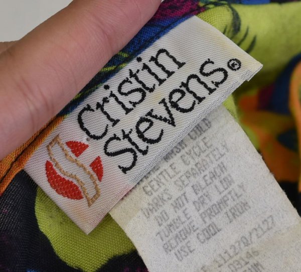 画像2: 【CRISTIN STEVENS】【ポケット付き】【花柄】【カットソー】【レディース古着】【サイズM】  (2)