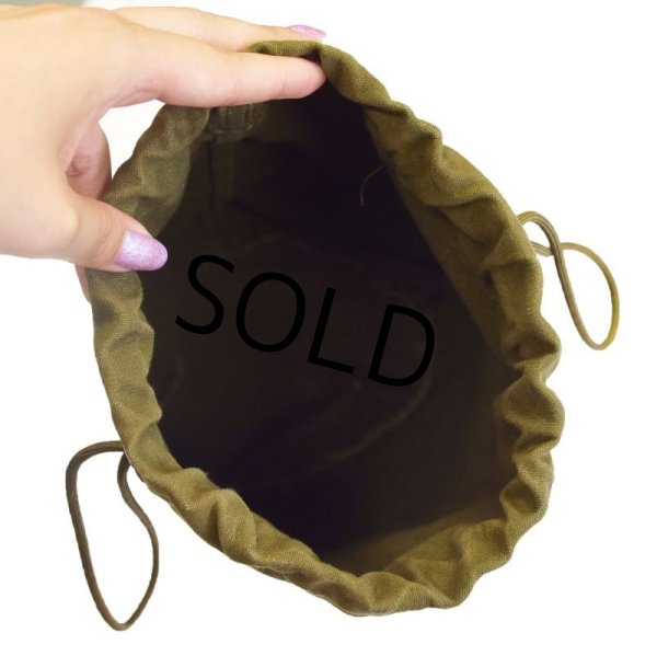 画像3: 60's【ビンテージ】【U.S.ARMY】【US304】【巾着バッグ】 【コットンバッグ】【ポーチ】  (3)