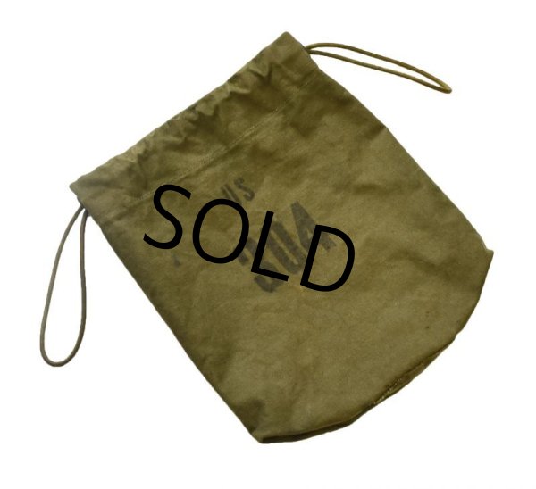 画像4: 60's【ビンテージ】【U.S.ARMY】【US304】【巾着バッグ】 【コットンバッグ】【ポーチ】  (4)