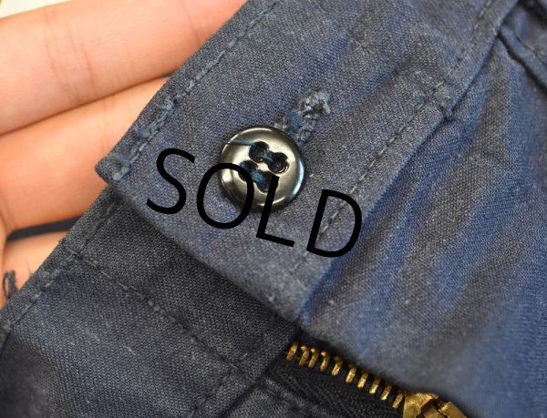 画像6: 70's【米軍実物】ビンテージ U.S.NAVY【紺】【ユーティリティパンツ】【W34程度】  (6)