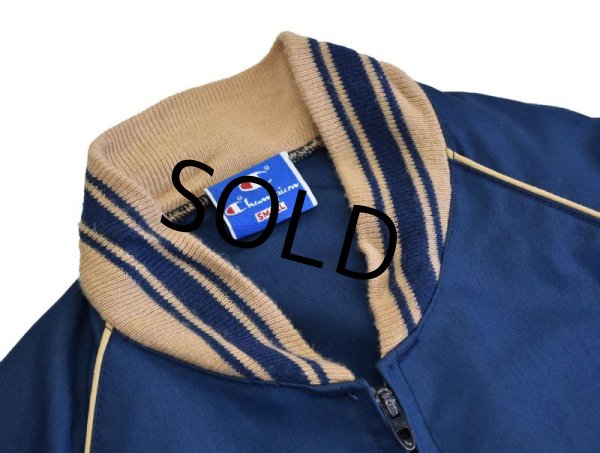 画像7: 90's【ビンテージ】USA製 チャンピオン【BELMONT HILL】【紺×ベージュ】【ジップアップブルゾン】【サイズＳ】 (7)