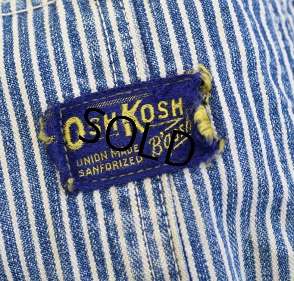 画像3: 60's【ビンテージ】【オシュコシュ】ヒッコリーストライプ【オーバーオール】  (3)