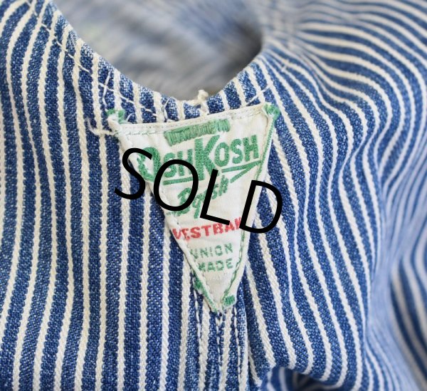 画像6: 60's【ビンテージ】【オシュコシュ】ヒッコリーストライプ【オーバーオール】  (6)