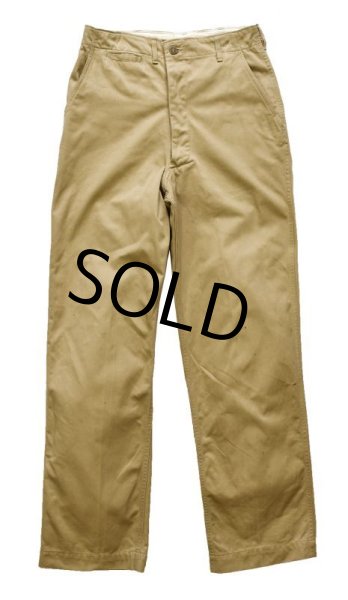 画像2: 【40's】【ビンテージ】U.S.ARMY 米軍実物【43カーキ】【チノパンツ】【チノパン】【W31】  (2)
