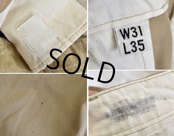 画像3: 【40's】【ビンテージ】U.S.ARMY 米軍実物【43カーキ】【チノパンツ】【チノパン】【W31】  (3)