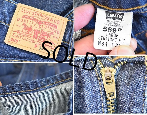 リーバイス 569 90s USA製 usa levi's w35 90s USA製 Levi'sリーバイス 569 デニムパンツ w36 L34