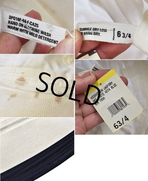 画像2: 【デッドストック】U.S.NAVY ブルートリム【セーラーハット】【55cm程度】  (2)