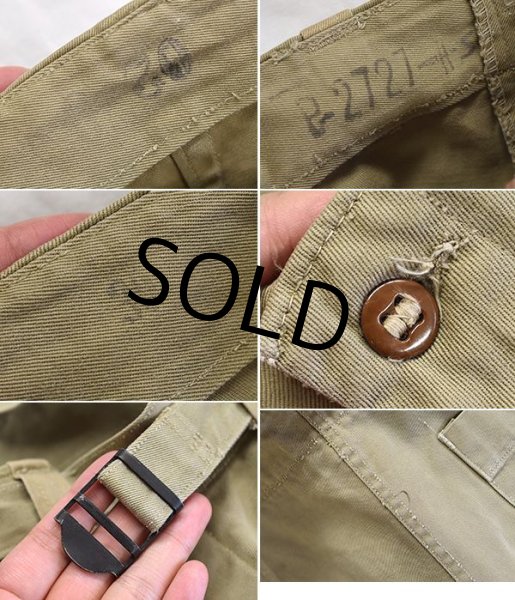 画像2: 40's【米軍実物】【ビンテージ】U.S.NAVY【チノショーツ】【ショートパンツ】【トレーニングショーツ】【W30】  (2)