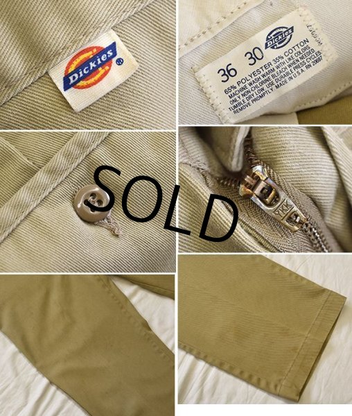 画像3: USA製【ビンテージ】【ディッキーズ】【Dickeis】【ベージュ】【ワークパンツ】【36ｘ30】  (3)