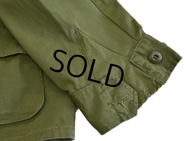 画像4: 60's【ビンテージ】【米軍実物】リップストップ 4th【ジャングルファティーグシャツ】【ファティーグジャケット】【S-R】  (4)