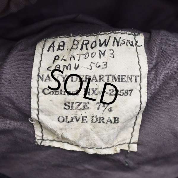 画像2: 40's【ビンテージ】U.S.NAVY【レインハット】サイズ71/4【58cm程度】  (2)