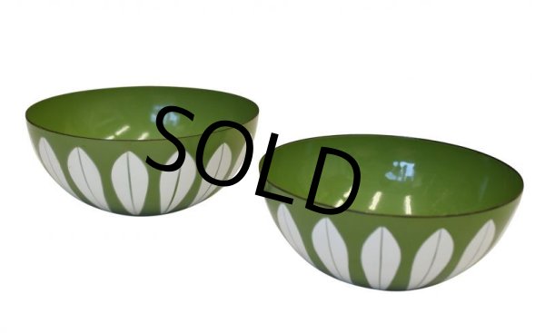 画像6: 【北欧】【キャサリンホルム】【ロータス】【ホーロー】【エナメルボウル】【緑×白】【18cm】 (6)