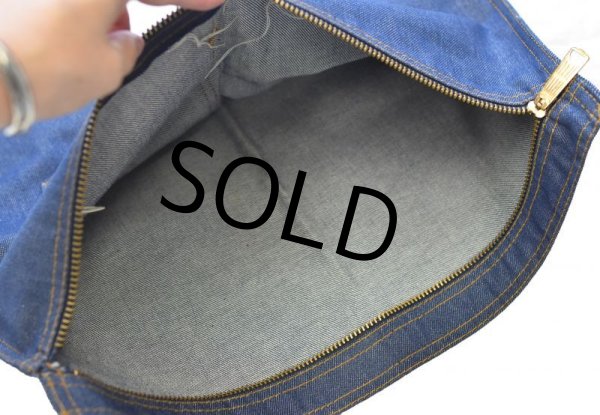 画像3: ほぼ未使用【ビンテージ】【AVONDALE】【タロンジップ】【デニム】【クラッチバッグ】  (3)