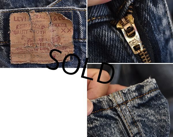 画像2: 【ビンテージ】【USA製】【LEVI'S】ケミカルウォッシュ【リーバイス５０５】505【デニムパンツ】アシッドデニム【34Ｘ32】  (2)
