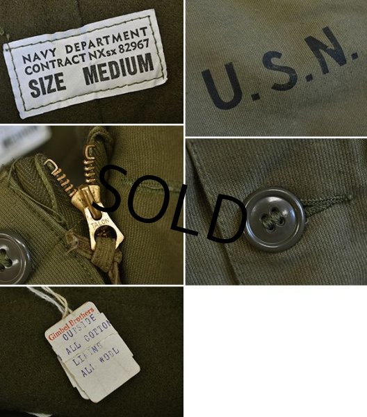 画像3: 40's【デッドストック】【米軍実物】【U.S.NAVY】【デッキパンツ】【オーバーオール】【サイズM】  (3)