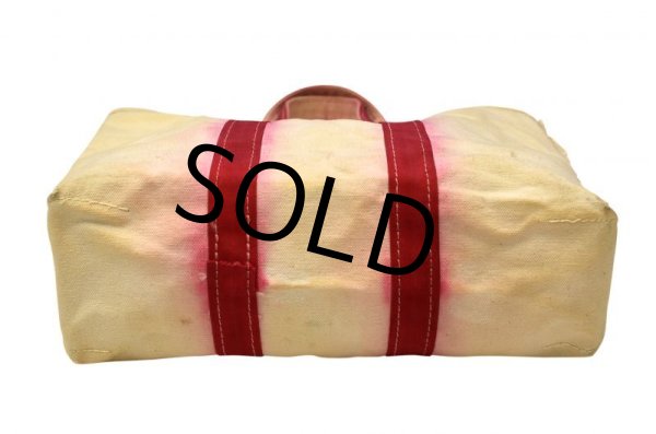 画像5: 耳付き80's【ビンテージ】 【ＬＬビーン】【L.L.bean】【キャンバス】【トートバッグ】【白×赤】【L.L.ビーン】  (5)