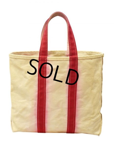 画像3: 耳付き80's【ビンテージ】 【ＬＬビーン】【L.L.bean】【キャンバス】【トートバッグ】【白×赤】【L.L.ビーン】  (3)