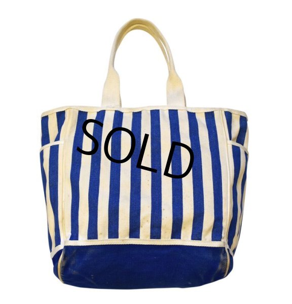 画像7:  【Merona sports】【青×白】【ストライプ】【生成り】【トートバッグ】  (7)