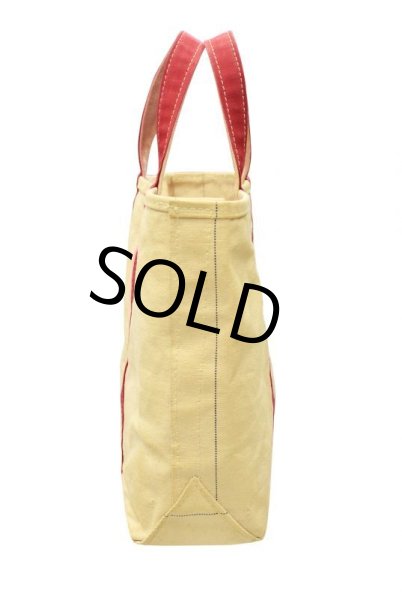 画像4: 耳付き80's【ビンテージ】 【ＬＬビーン】【L.L.bean】【キャンバス】【トートバッグ】【白×赤】【L.L.ビーン】  (4)