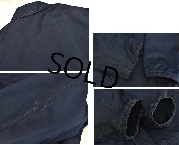 画像4: 〜70's【米軍実物】U.S.NAVY【ビンテージ】【ユーティリティジャケット】 【紺】【サブマリンジャケット】【L程度】  (4)