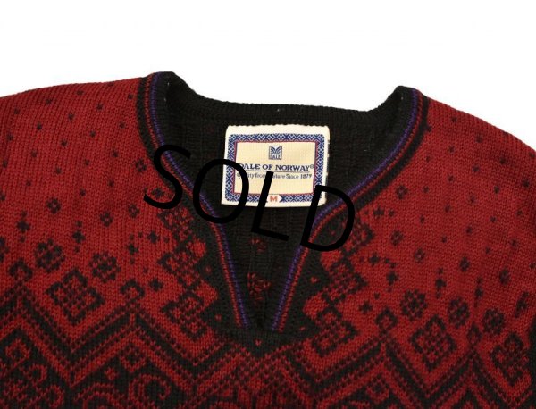 画像6: 【ノルウェー製】【DALE OF NORWAY】ダーレ・オブ・ノルウェイ【黒】【北欧柄】【Vネックセーター】【レディース古着】【M】  (6)