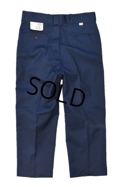 画像4: 【デッドストック】USA製【ビンテージ】【ディッキーズ】【Dickies】【ネイビー・紺】【ワークパンツ】【W36】  (4)
