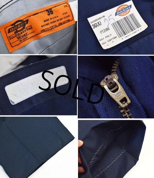 画像3: 【デッドストック】USA製【ビンテージ】【ディッキーズ】【Dickies】【ネイビー・紺】【ワークパンツ】【W36】  (3)