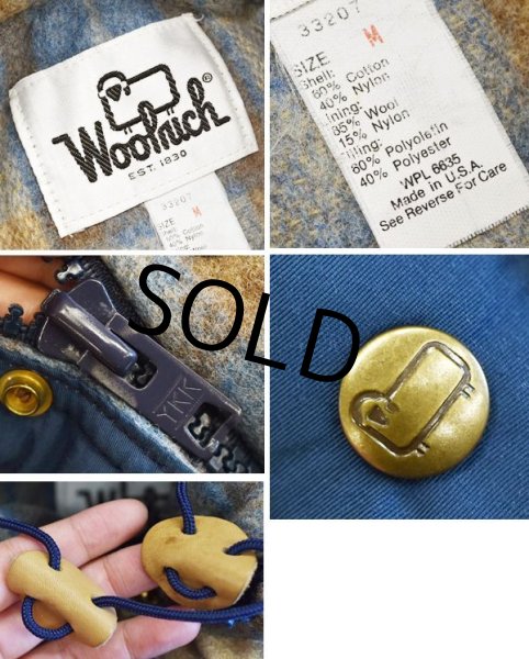 画像2: USA製【ビンテージ】【ウールリッチ】【woolrich】【紺】【マウンテンパーカー】【ウール裏地付き】【マウンテンパーカー】【サイズM】  (2)