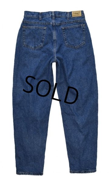 画像4: 【USA製】【L.L.bean】LLビーン【赤チェック裏地付き】【デニムパンツ】【34×33】  (4)