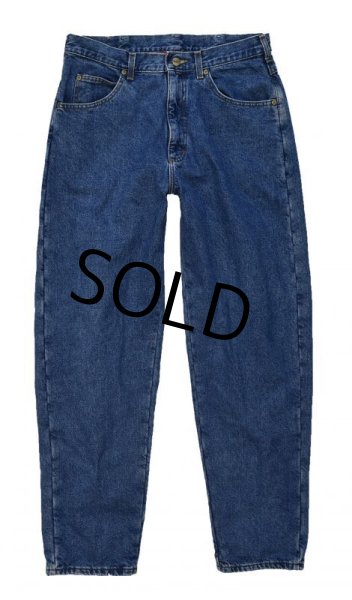 画像2: 【USA製】【L.L.bean】LLビーン【赤チェック裏地付き】【デニムパンツ】【34×33】  (2)