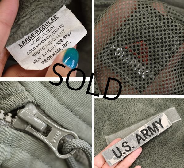 画像2: 【米軍】【ECWCS】【GEN3】【Polartec】 【ポーラテック】【フリースジャケット】【L-R】  (2)