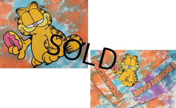 画像4: 【ビンテージ】【ガーフィールド】【猫】【タイダイ】【スウェット】【サイズS程度】  (4)