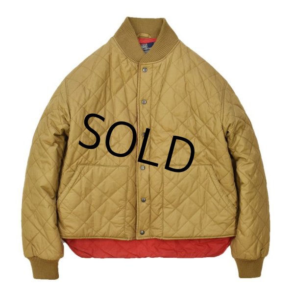 画像4: 【ラルフローレン】【POLO ralph lauren】【ベージュ×赤】【中綿入りキルティングジャケット】ブルゾン【サイズL】  (4)