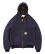 画像1: ビンテージ【carhartt】【カーハート】【紺】【ダック地】【キルティング裏地付き】【フルジップパーカー】【サイズＭ程度】  (1)