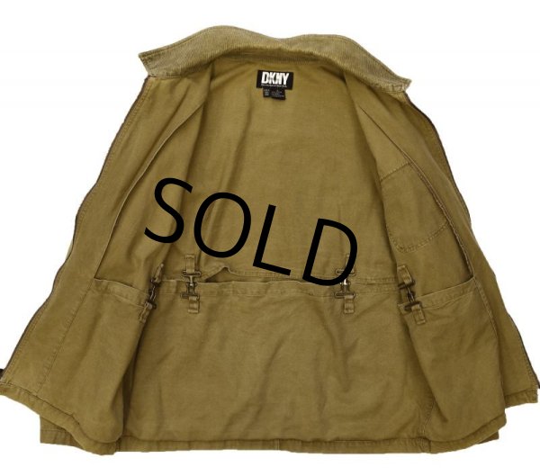 画像4:  【ビンテージ】【DKNY】カーキ【ジップアップ】【コットンジャケット】【サイズS】  (4)