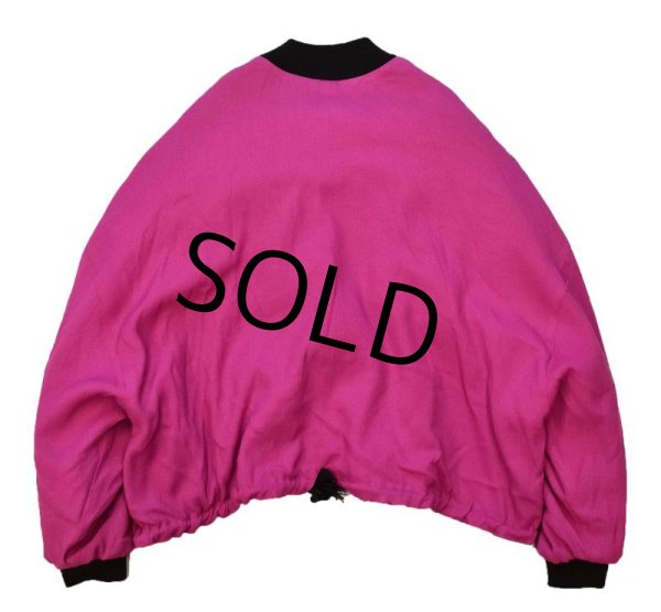 画像3: 【ビンテージ】【USA製】【ZIKI】【ピンク×黒】レーヨン【ブルゾン】【レディース古着】  (3)
