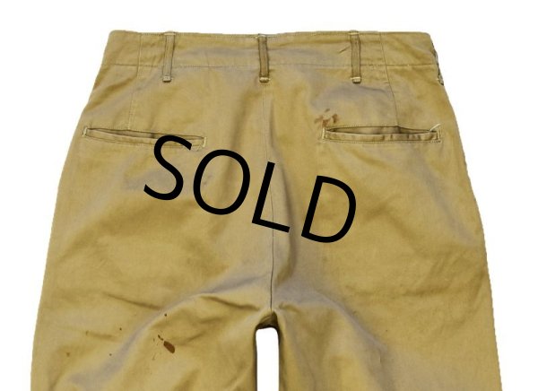 画像7: 【40's】【ビンテージ】U.S.ARMY 米軍実物【43カーキ】【チノパンツ】【チノパン】【32×33】  (7)